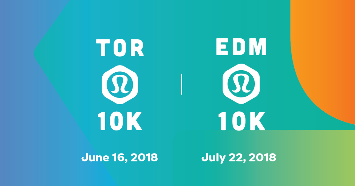 Canada Running Series partners with lululemon for Toronto Waterfront 10K  and new Edmonton 10K - Canada Running Series